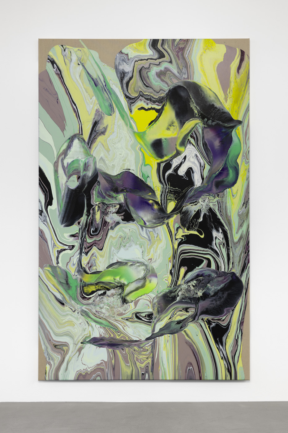 Tyra Tingleff. Home is my body, Oil on raw linen, 210 x 130 cm, 2023