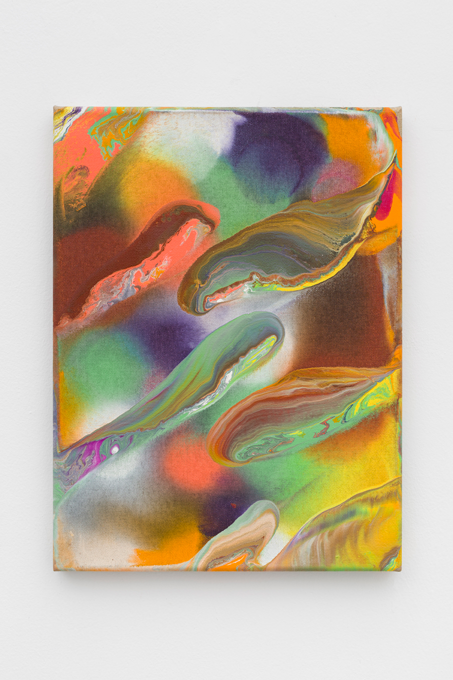 Tyra Tingleff. We should take a deep breath, Oil on raw linen, 40 x 30 cm, 2020