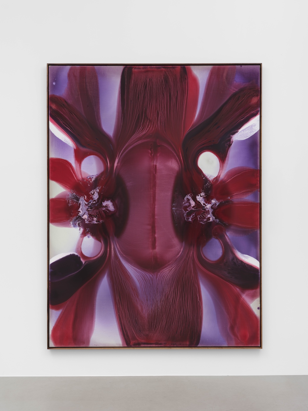 Tyra Tingleff. The risk it takes to blossom, Oil on raw linen 240 × 180 cm, 2025