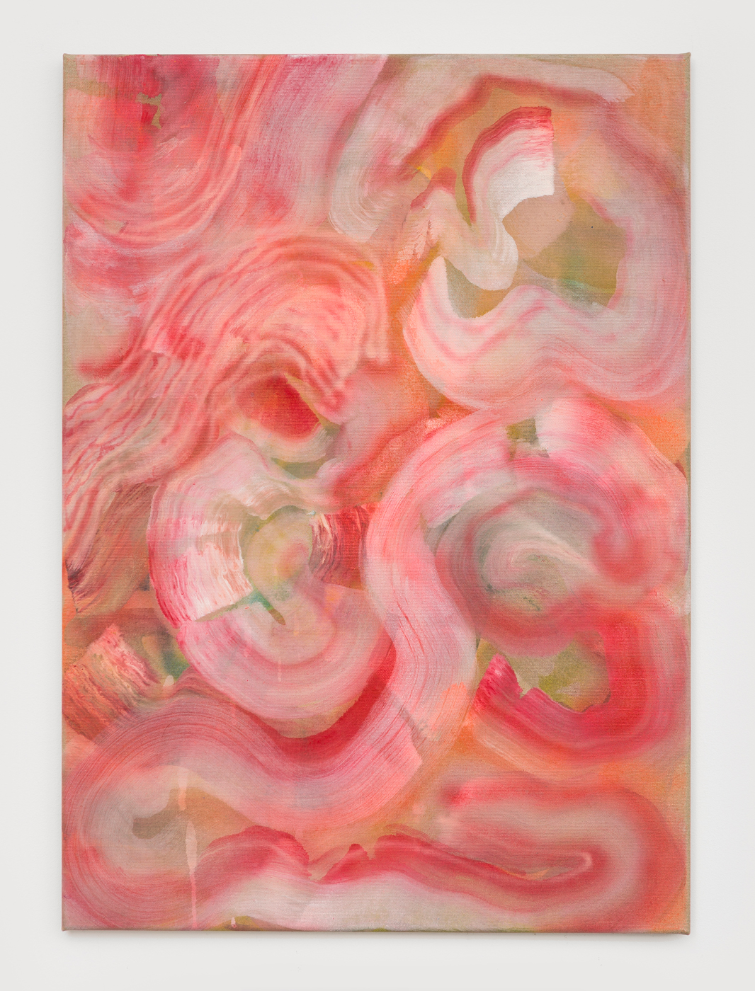 Tyra Tingleff. My nipples are free-er than yours, Oil on raw linen, 80 x 65 cm, 2018