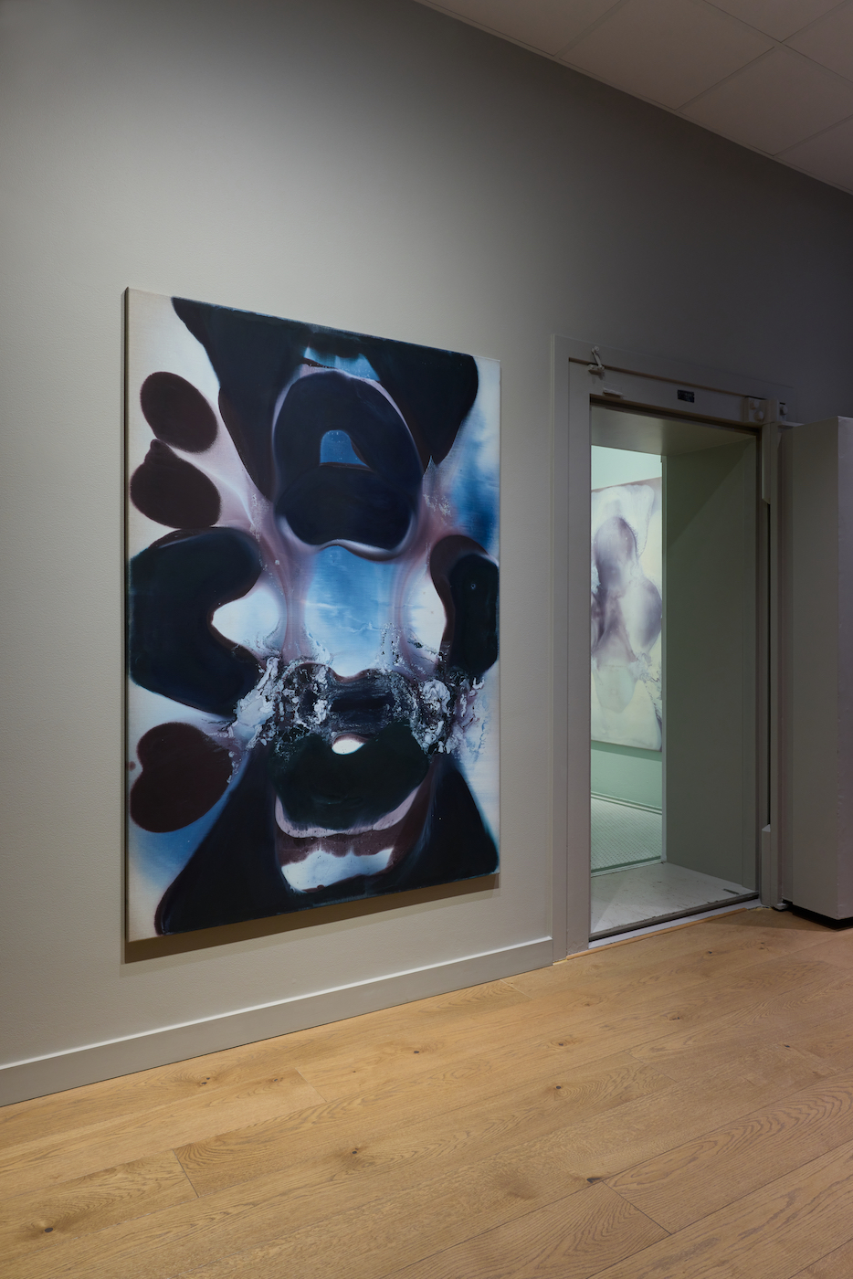 Tyra Tingleff. It's not an ornament of life, it's the argument, oil on raw linen, 170 × 120 × 2 cm, 2026, Formue Forvaltningen Olso
