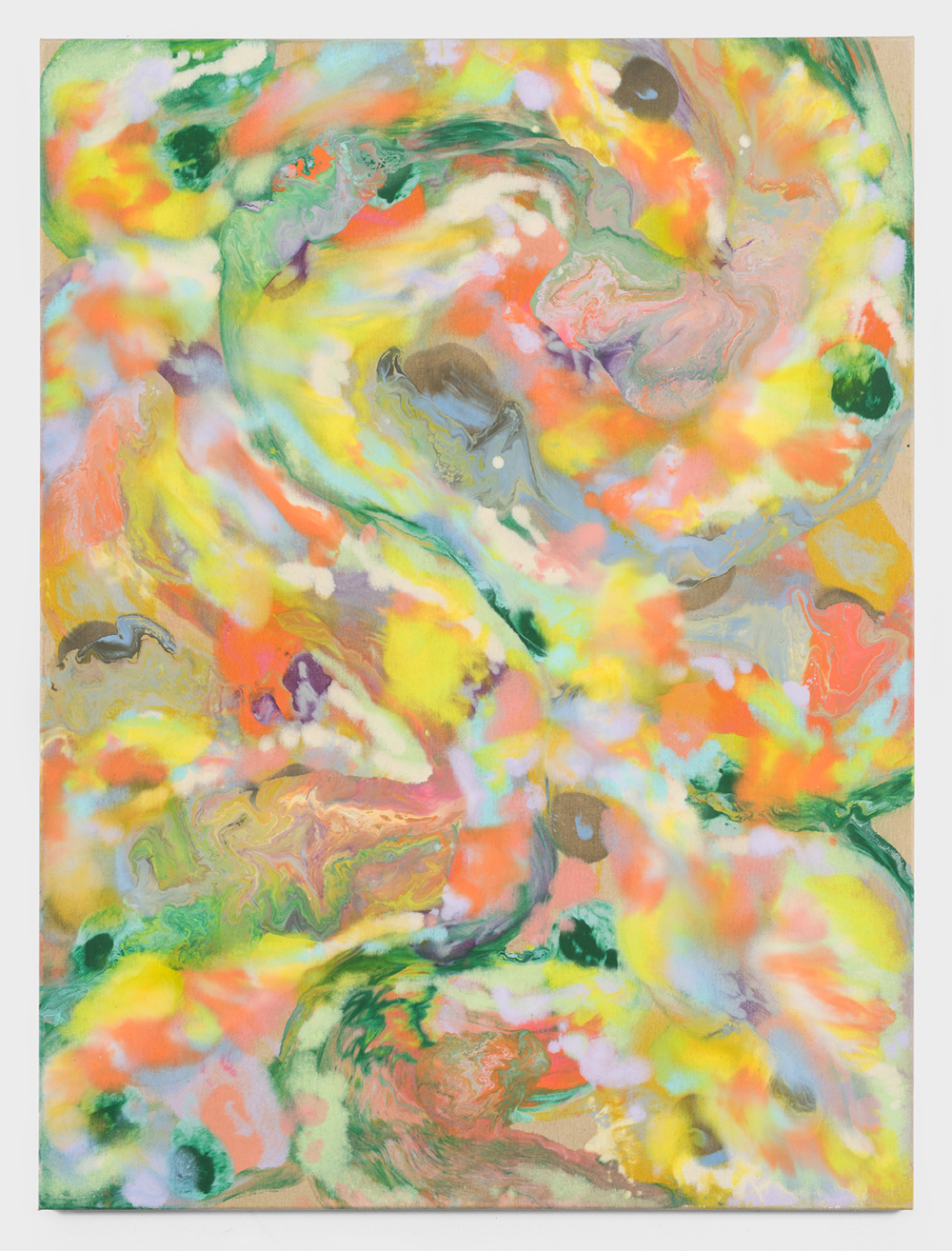 Tyra Tingleff. If you want to control someone love them, Oil on raw linen, 140 x 105 cm, 2019