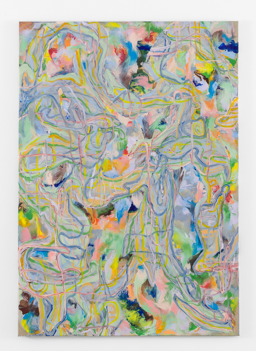 Tyra Tingleff. So many unsaid things on the tip of my tongue, Oil on raw linen, 200 x 140 cm, 2019