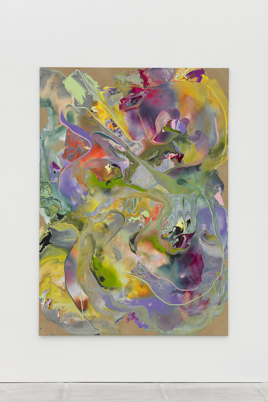 Tyra Tingleff. I remember love, but I can’t remember you, Oil on raw linen, 170 x 120 cm, 2021