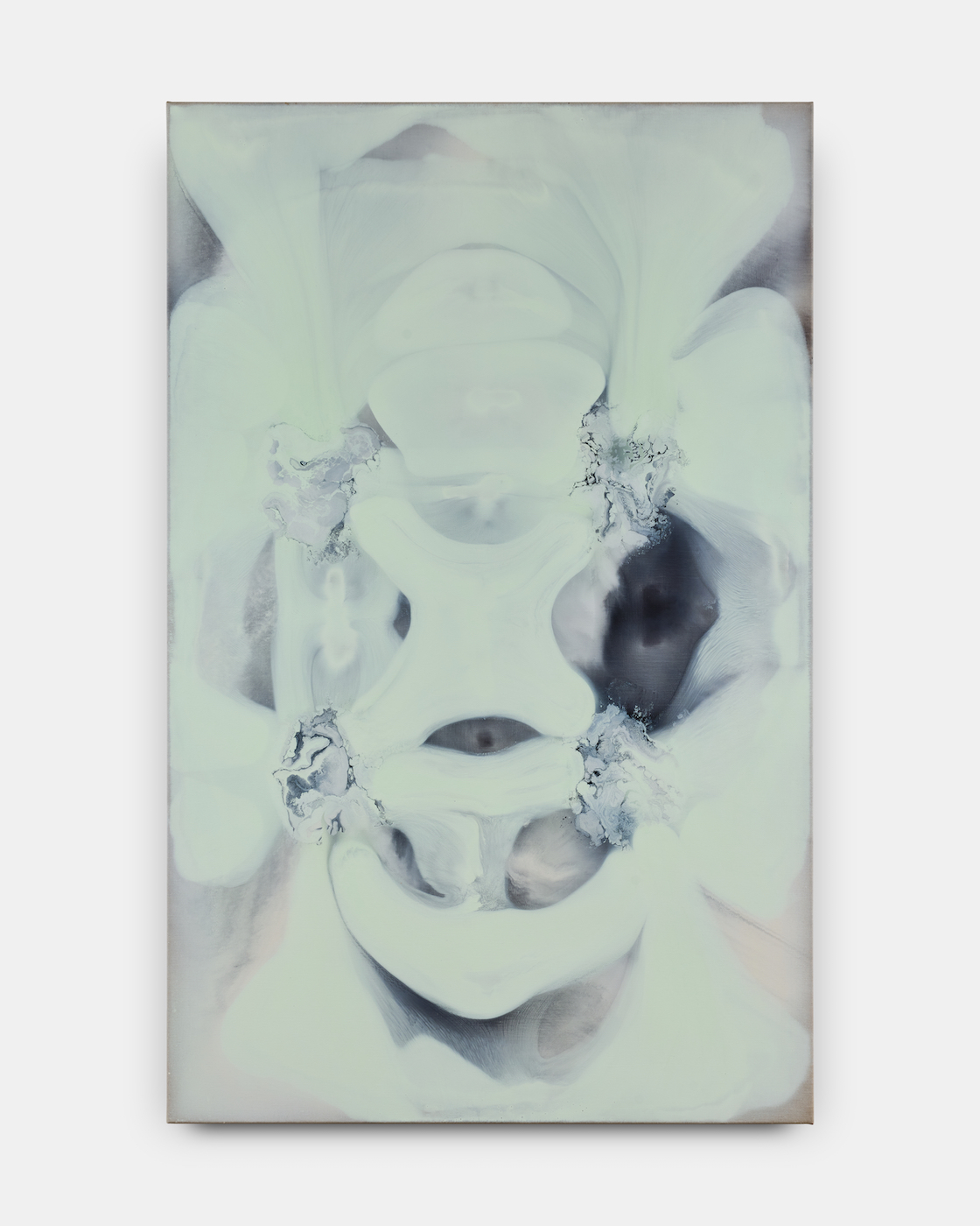 Tyra Tingleff. my head hurts, but I know the truth, oil on raw linen, 190 × 120 × 2 cm, 2026
