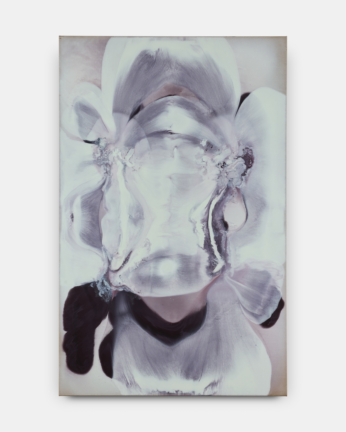 Tyra Tingleff. love is the thought, pain is the feeling, and I'm ready to dance, oil on raw linen, 190 × 120 × 2 cm, 2026