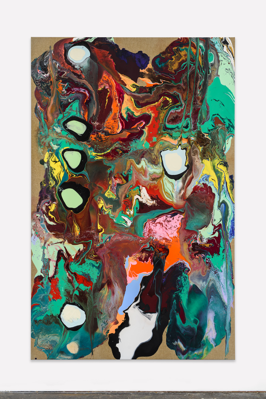 Tyra Tingleff. The day I met you never ended for me, Oil on raw linen, 190 x 120, 2021