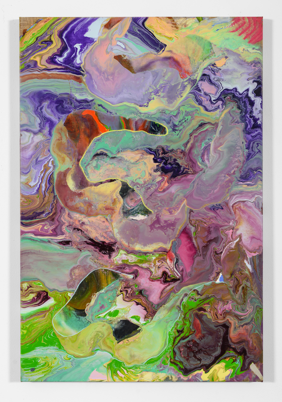 Tyra Tingleff. On something vast. It reaches, Oil on raw linen, 90 x 60 cm, 2021