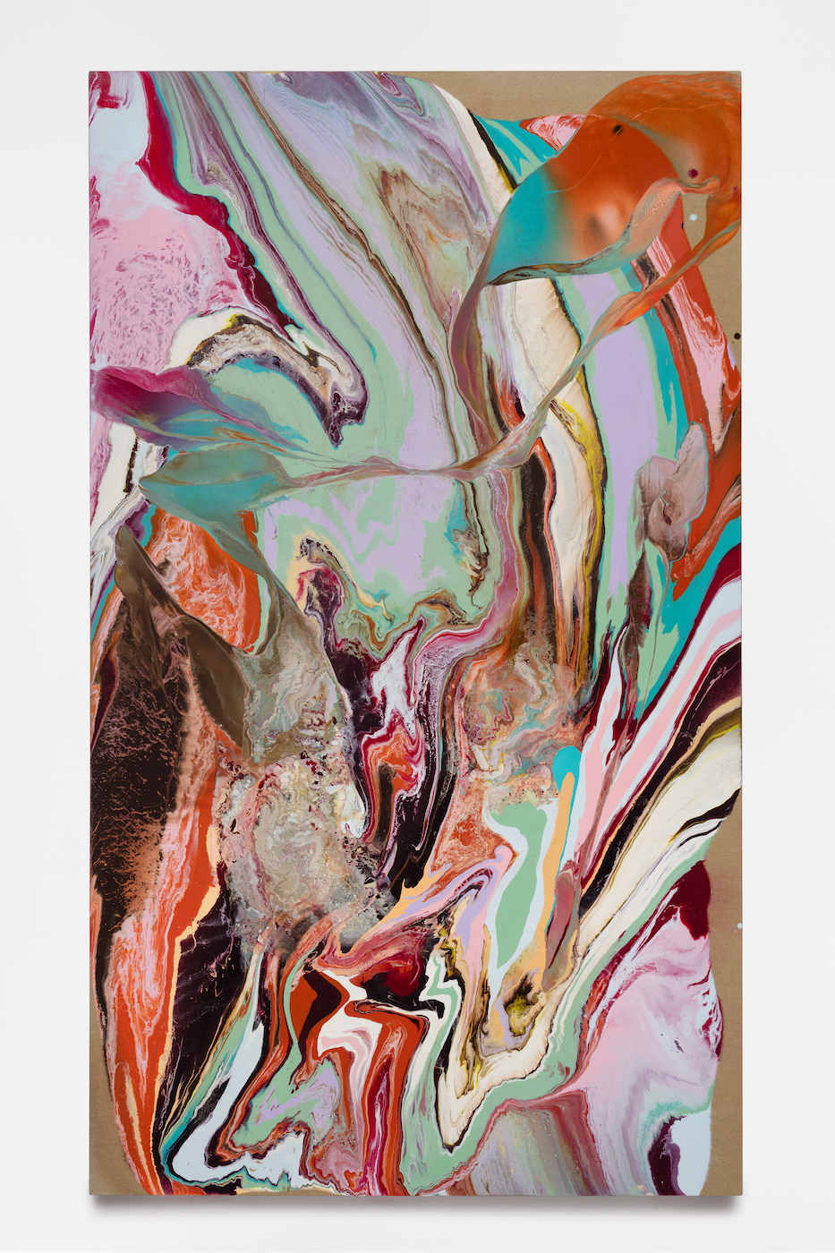 Tyra Tingleff. What is mine is not yours to give me, Oil on raw linen, 250 × 145 cm, 2022