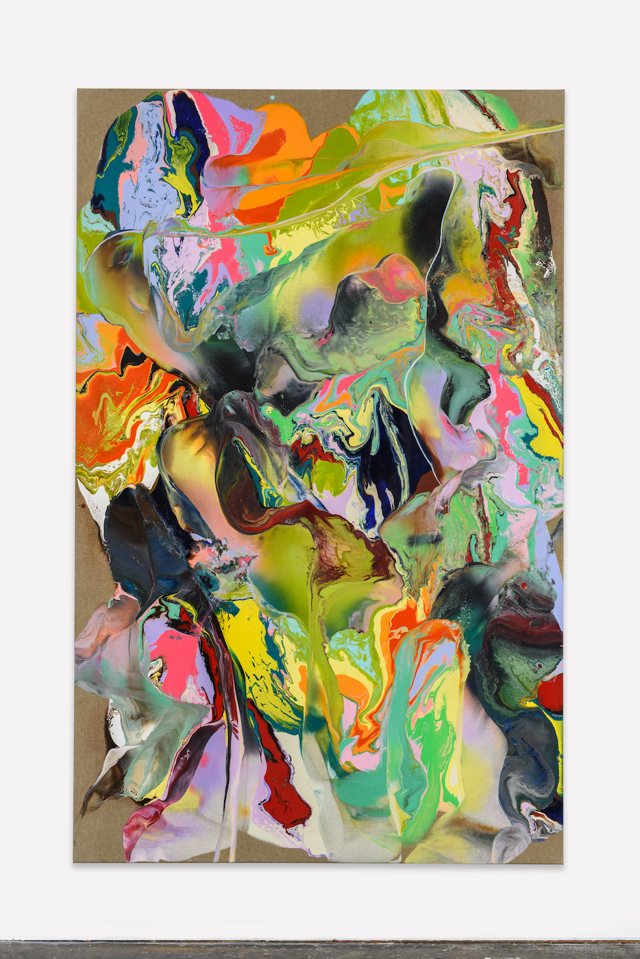 Tyra Tingleff. The intimidation of sexual wealth, Oil on raw linen, 190 x 120 cm, 2021