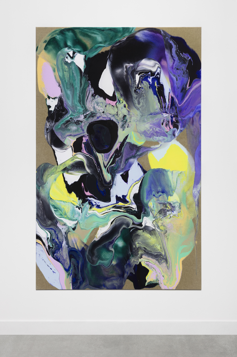 Tyra Tingleff. I can find no scars, only an internal difference, Oil on raw linen, 190 x 120 cm, 2022