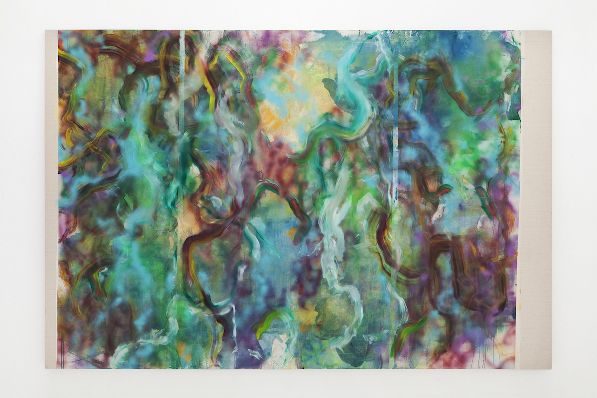 Tyra Tingleff. Crimson, Oil on raw linen, 200 x 300 cm, Studiolo, Milano, 2014