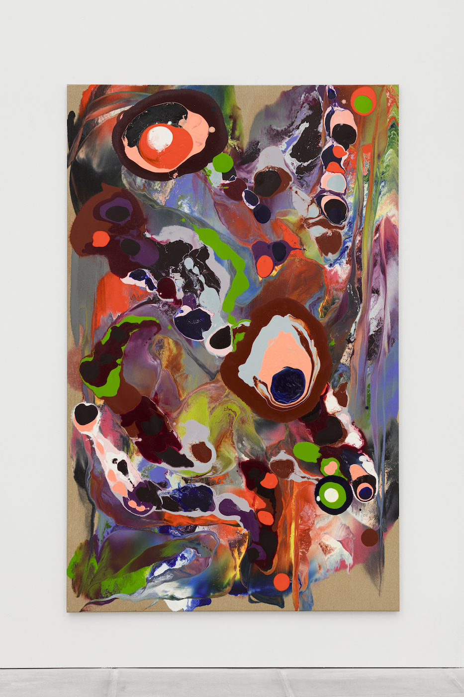 Tyra Tingleff. I got a lot of space in my brain for you, Oil on raw linen, 190 x 120 cm, 2021