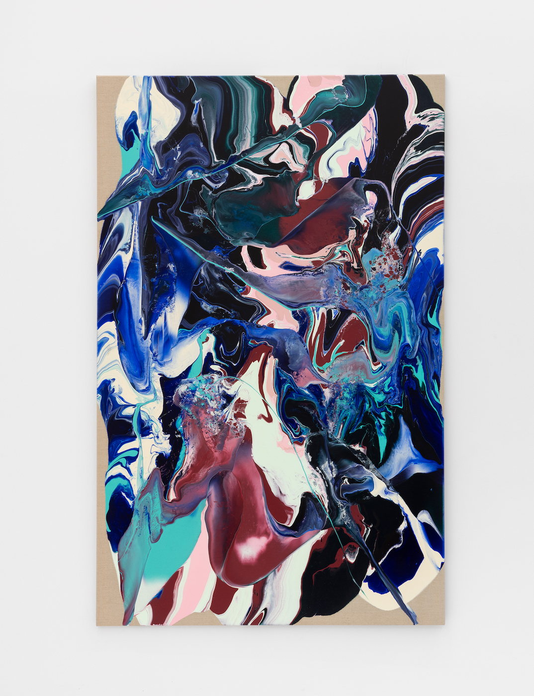 Tyra Tingleff. I don’t need you; I choose you, Oil on raw linen, 190 × 120 cm, 2022