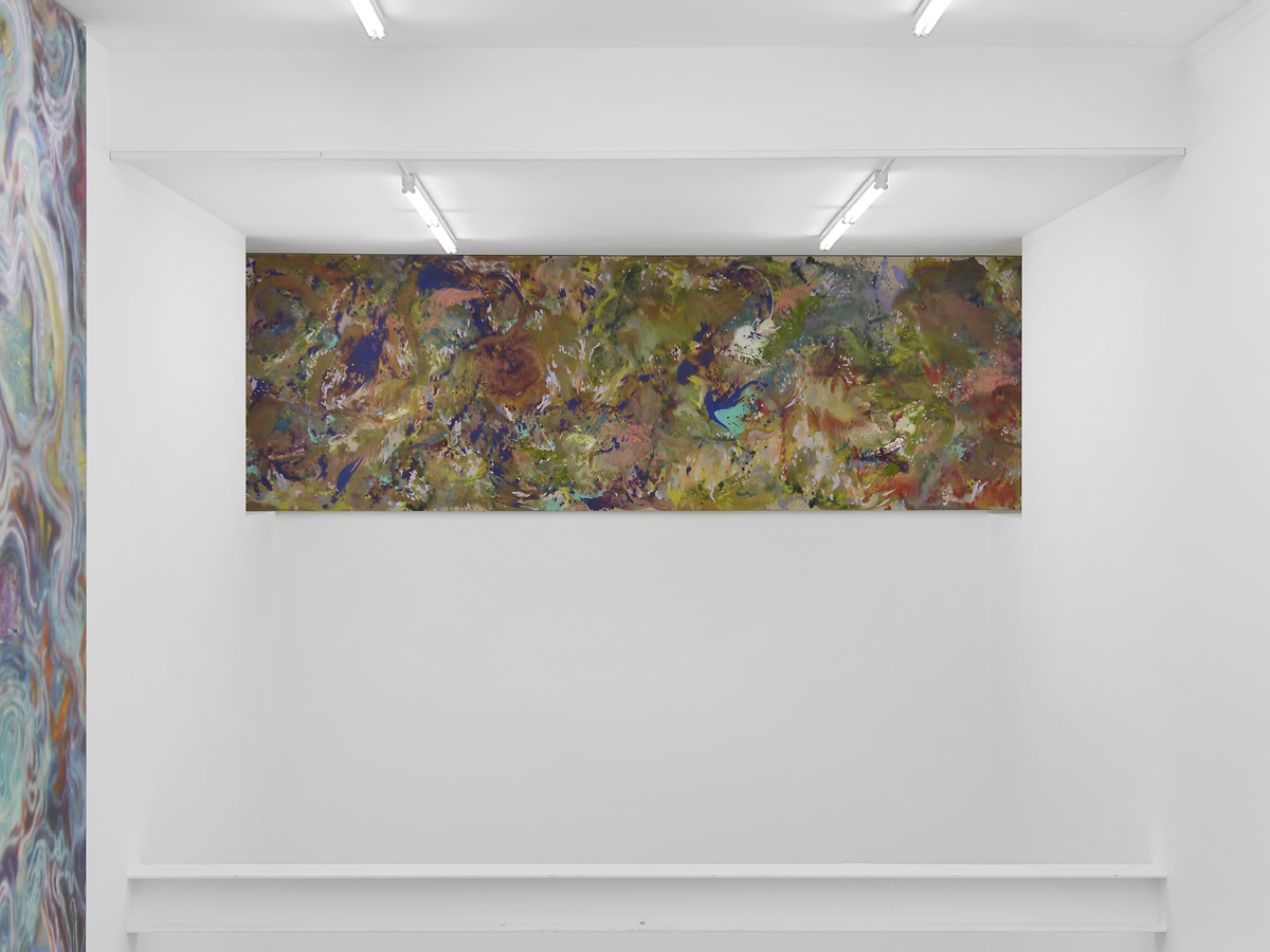 Tyra Tingleff. Of course I am not sorry, Oil on raw linen, 136 x 460cm, 2018